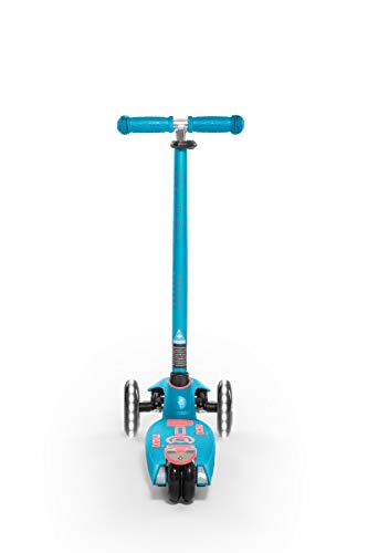 Maxi Micro™ Deluxe LED | Das ORIGINAL | Kinder Roller ab 5 Jahren | Premium Kinderroller von 5-7 Jahre | Lenker h&ouml;henverstellbar | Kickboard Scooter | Farbe Aqua
