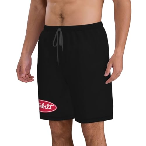 Peterbilt Logo Boardshorts Men's Casual Swim Trunks Quick Dry Drawstring Beach Swim Shorts2