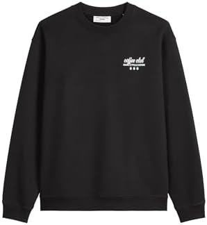 Marc OߴPolo Denim Herren Sweatshirt mit Rücken-Print Relaxed Fit, Schwarz (Black), L