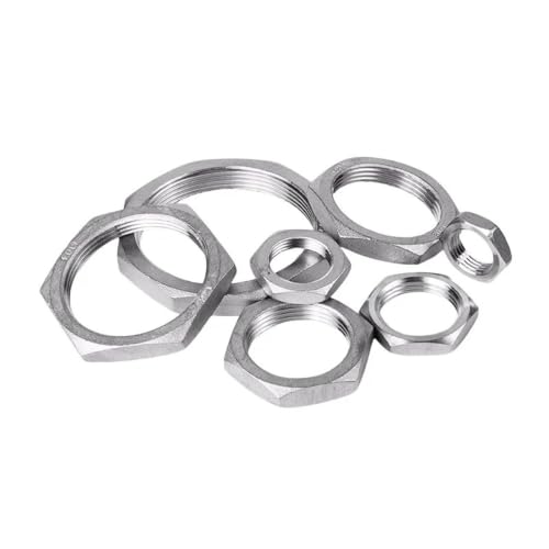 Adaptador de rosca BSP de acero inoxidable 304 con tuerca hexagonal para tuberías 2