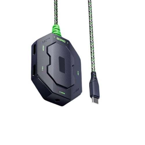 Adaptateur audio 4 en 1 USB C anti-nœuds câble 70 cm pour brancher vos écouteurs de bureau