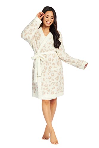 Mud Pie Leopard Chenille Robe, Womens, One Size, Cream #TOP5