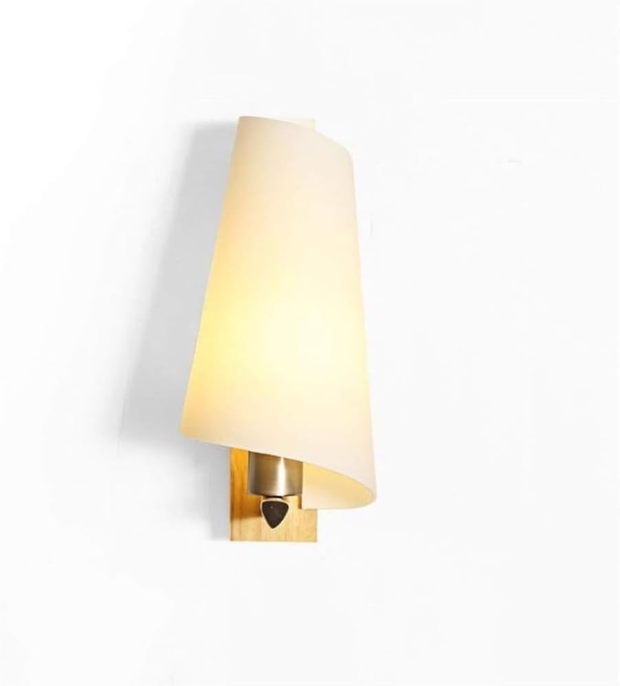 Lámpara de pared de madera blanca nórdica para pasillo de granja