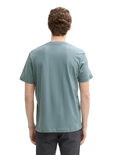 Tom Tailor Herren 1037803 T-Shirt mit Print, 31090 - Trooper Green, M – Ansicht 3
