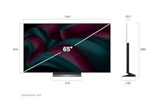 LG 65-Inch C5 OLED evo 4K Smart TV - α9 AI Processor 4K Gen 8, Alexa Built-in, Up to 144Hz Refresh Rate, HDMI 2.1, G-Sync, FreeSync, VRR, WebOS 25, Dolby Vision (OLED65C5PUA, 2025)