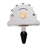 Mikinona 1個 5速スイッチ 鍵 ギター ピックアップセレクター 黒 合金