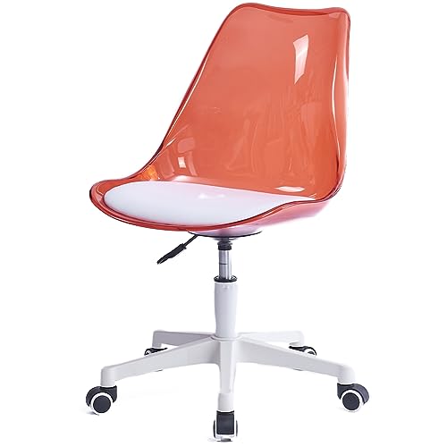 Shally Dogan Chaise de Bureau avec 5 Roues pivotantes, Dossier Transparent en polypropylène,...