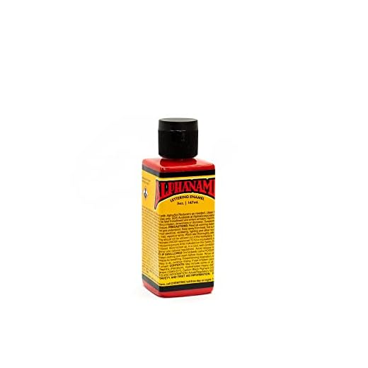 Alpha 6 Alphanamel Enamel Paint, Huge Variety of Colors, Multiple Sizes, Professional Striping/Lettering Paint (Alpha Red, 5 oz)