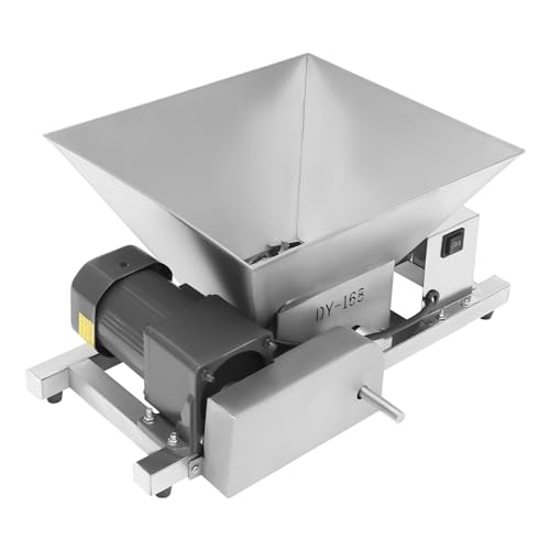 CUBELLIN Electric Fruit Crusher 4L/1.06Gal Fruit and Apple Grinder 44lbs/H Electric Fruit Scratter Portable Wine and Cider Pressing Stainless Steel Grinder for Fruits