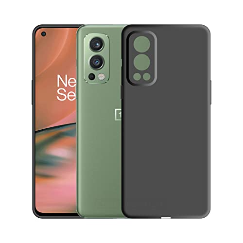 Image of Case Creation Liquid TPU Silicone Cover for Oneplus NORD 2 Soft Case,Anti-Dirty Slim Case Frosted Matte Cute Candy TPU Raised Bezel (Splash of Color) Back Case Cover for Oneplus NORD 2 -Black