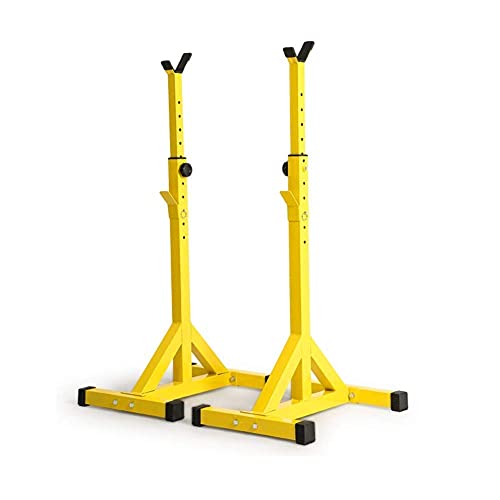 KOMFGT Estante grande para sentadillas, soporte para pesas y pesas con soporte para pesas y equipo de fitness, altura ajustable, carga de 200 kg, para resistencia