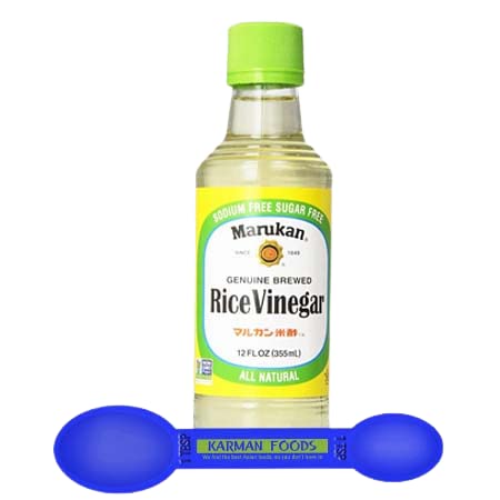 Marukan Genuine Brewed Rice Vinegar, 12 Fl Oz With Karman Foods Spoon #TOP19