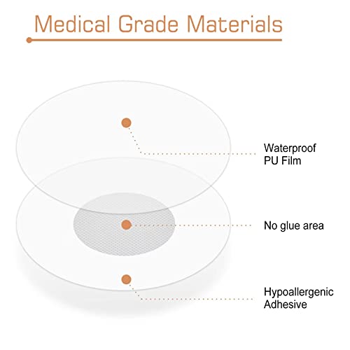 35 Pack Freestyle Sensor Covers Waterproof, Cgm Adhesive Patches For Libre 3 Transparent Tapes 14 Days No Glue In The Center #TOP1