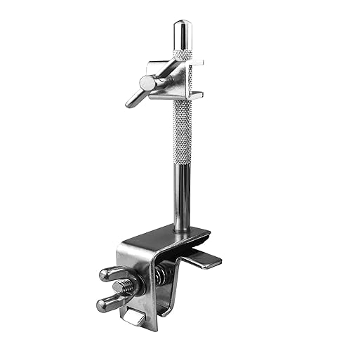 Cowbell Holder, Jazz Drum Kit Adjustment Percussion Accessories Removable Hoop Mounted Clamp for Bass Drum Hoop Up or Down Adjustment (Cowbell)