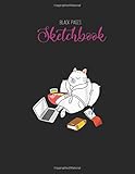  Black Paper SketchBook: Vintage Retro Eat Sleep Run Repeat Funny Running Runner Gift Designed BLACK PAPER Sketch Book for Drawing Sketching and ... Workout Marble Size Kawaii Kitty 8.5inx11in