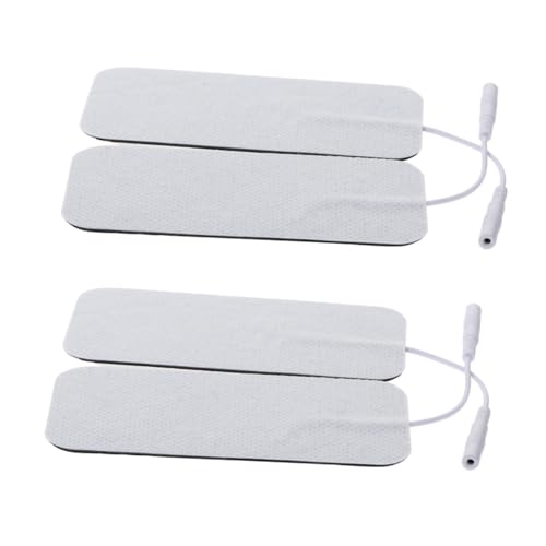 NOLITOY 4 Uds Almohadillas De Masaje Suministro De Placa De Electrodo Unidad De Accesorios De Masaje Portátil Almohadillas De Repuesto De Masaje Tela No Tejida Blanca