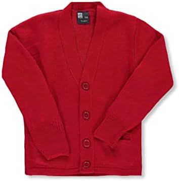 T.Q. Knits Unisex Youth Control-Pil 4-Button Cardigan - red, 18-20