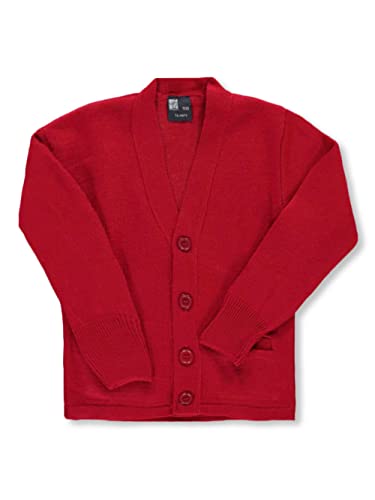 T.q. Knits Unisex Youth Control-Pil 4-Button Cardigan - Red, 18-20 #TOP15