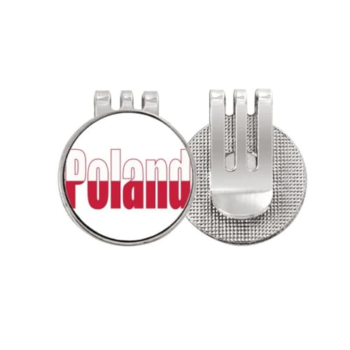 Marcador de pelota de golf bandera Polonia clip magnético esmaltado accesorio deportivo
