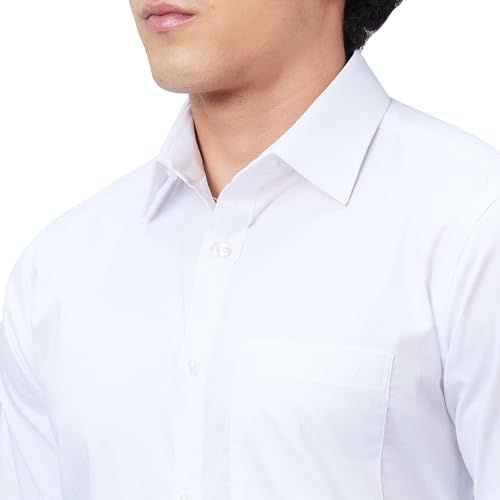 Image of Raymond Men Slim Fit Structure Pattern Pure Cotton Semi Cutaway Collar Full Sleeve Formal Shirt