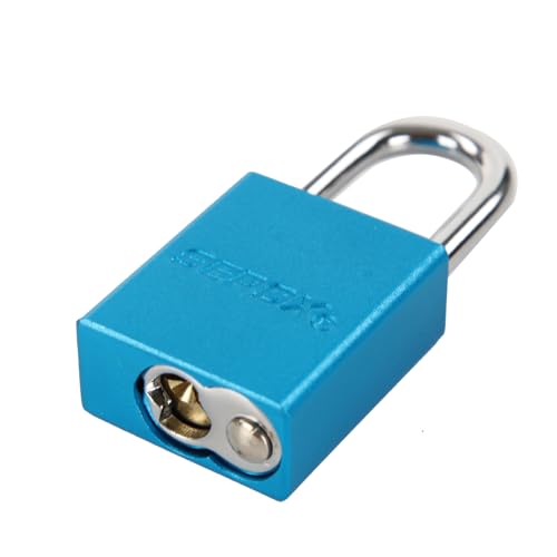 Image of SEPOX Ultra-Durable & Anti-Rust Outdoor Blue Aluminum Padlock - 38mm 1-1 /2 inch with Long Shackle & 3 Big Different Keys Ideal for Gate, Storage, Locker, Fence and Lock-Out, High Security