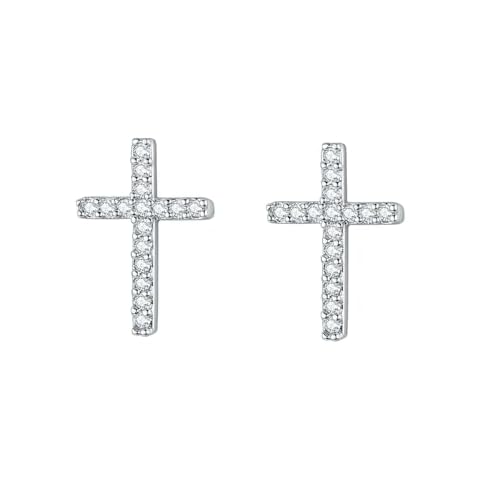 QLKILYR Silver Cross Stud Earrings Cover