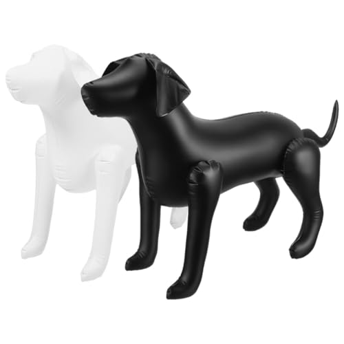 Happyyami Lot De 2 Mannequins Gonflables pour Chiens Debout en PVC Présentoir pour Vêtements pour Chiens Affichage De Modèles De pour Animalerie...