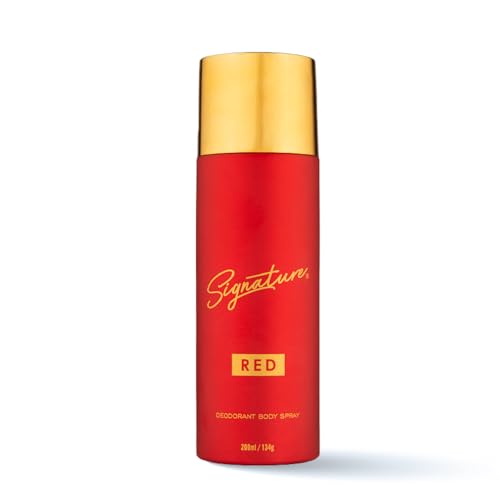 Image of Signature Deodorant Body Spray - Red | Elegent & Citrus Aromatic Scent | Long Lasting Fragrance | Skin Friendly Deo | Fights Body Odour | Everyday Use | For Men, Women (Unisex) | Pack of 1 (200ml)