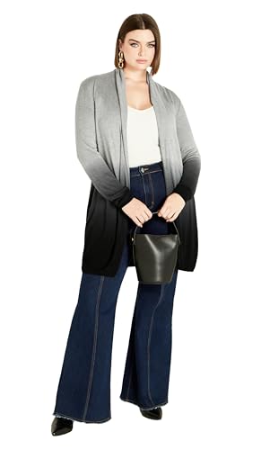 Image of Avenue Women's Plus Size Mina Dip Dye Cardigan
