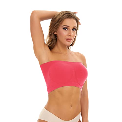 Cute Festival Tops 3 Pieces Sports Bras For Women Plus Size Strapless Bra Bandeau Padded Top 3Xl Tube Top (Multicolour, Xxl) #TOP3