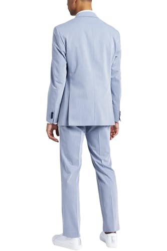 Kenneth Cole REACTION Terno masculino slim fit separado com dois botões, Azul claro, 42
