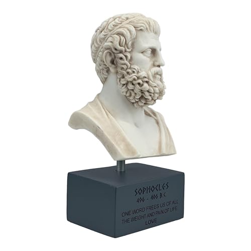 Busto de Sófocles estatua griega de escritor antiguo para decoración 5
