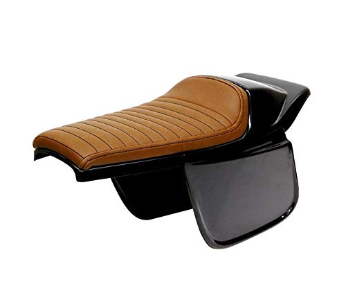 Selle flat track Boldor racer marron pour selle moto custom bratstyle et scrambler rétro