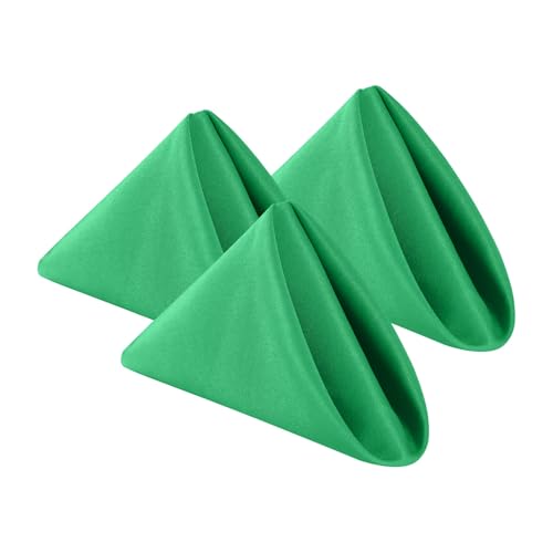 Cupuamon Cloth Napkins 20x20 inch Washable Polyester Dinner Napkins Soft Table Napkins for Wedding Party Dining Banquet(Emerald,50PCS)