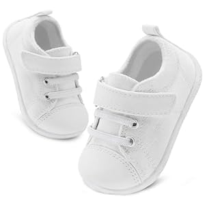 FEETCITY Baby Canvas Shoes Boys Girls Baby First Walking Shoes Infant Crib Shoes Slip On Sneakers