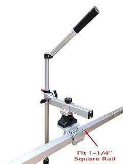 Brocraft Telescopic Transducer Pole for Square/Rail Mount - Universal Live Sonar Transducer Mount - Silver