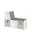 Pure White With Taupe Bins
