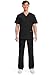 Cherokee Men's V-Neck Top Traditional fit with 4 Pockets, Ultra Soft, Durable, Fade Resistant, 2-Way Stretch Fabric - WW695, XL, Black