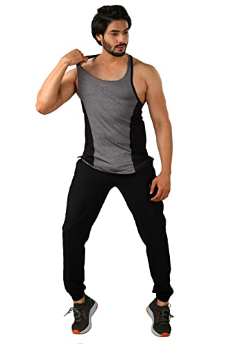 Image of DECISIVE Fitness Men's Round Neck Gym Y-Back Designer Vest