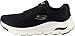 Skechers Women's Arch FIT-Sunny Outlook Sneaker, Black/White, 8 M US