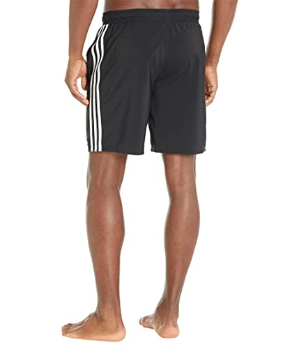 Adidas Men's Standard 3-Stripes Classics Length Swim Shorts, Black/White, Small #TOP1