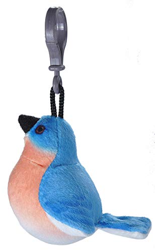 Wild Republic Eastern Bluebird Plush Clip, Stuffed Animal, Bird Toys for Kids, Birders, 4