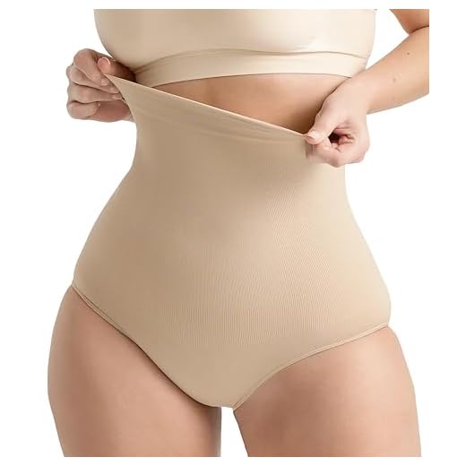 SHAPERMINT Body Shaper Tummy Control Panty - Shapewear for Women Nude