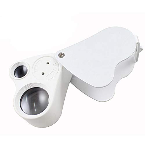 Loupe à grossissement 30x 60x avec lumière LED LIBINFAN pour lecture des aînés et bijoux