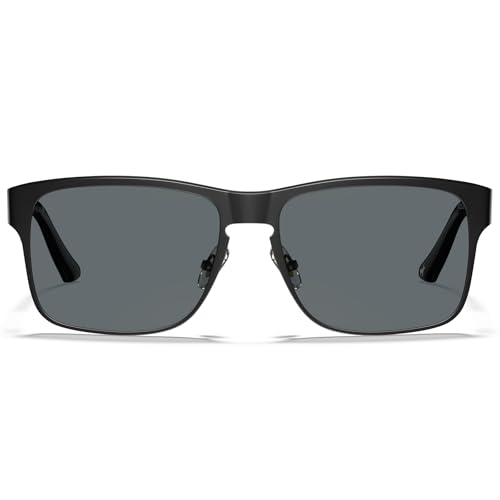 CARFIA Wide Spring Flexible Mens Sunglasses Polarized UV400 Classic Driving Metal Glasses CA5229