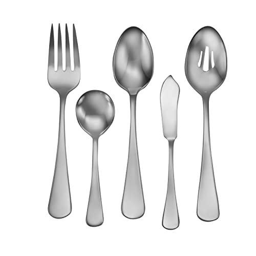 Liberty Tabletop Satin Annapolis 45 Piece Flatware set for 8 Made in USA - Thumbnail 2