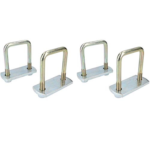 Boulon en U M10 x 50 mm x 80 mm avec plaques et écrous (Lot de 4)