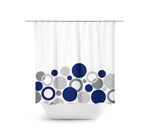 Rideau de douche style hôtelier de qualité supérieure en textile géométrique - 2