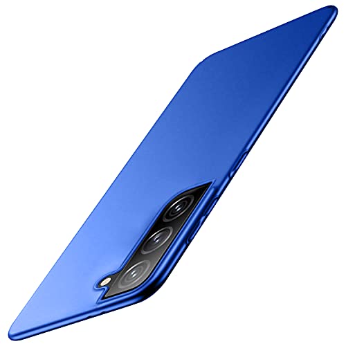 Coque Samsung Galaxy S21 5G,étui pour téléphone Slim et léger Anti-Rayures et Antichoc Case Cover Anti-Empreintes digitales Bumper Protection Housse étui de Protection Rigide 6,2 Pouces (Bleu) Cover