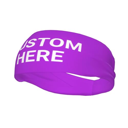 Image of Custom Sports Headband Custom Sweatband Bandana Add Your Image Logo Text Number. Bulk Custom Men Or Women Moisture Wicking Ventilate Elastic ﻿Headband